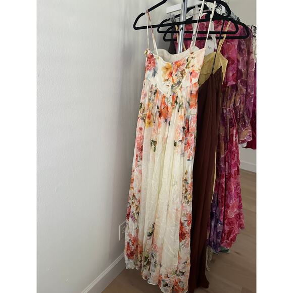 HEMANT AND NANDITA Corsetted Long Dress in Ivory Floral - Picture 11 of 12